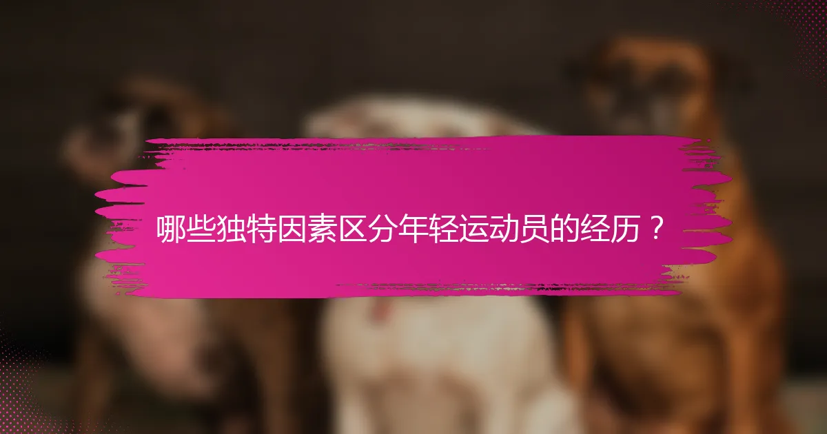 哪些独特因素区分年轻运动员的经历？